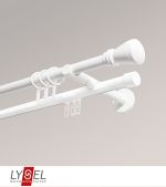 weiss Vorschau Lysel - SET Opal Mix 200cm 2 Lauf Doppel-Kombiträger offen mit Endstücke Konus in Weiss #1W weiss