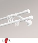 weiss Vorschau Lysel - SET Opal Mix 200cm 2 Lauf Doppel-Kombiträger offen mit Endstücke Zylinder in Weiss #1W weiss