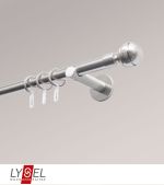 edelstahl-optik Vorschau Lysel - SET Opal 160cm Träger offen mit Endstücke Kugel in Weiss #1W edelstahl-optik