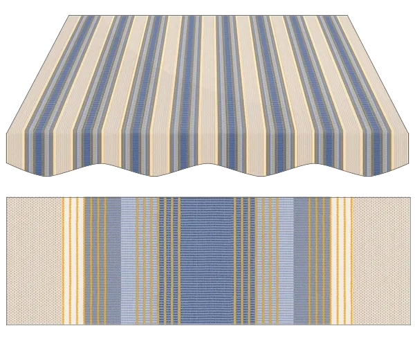 Markise Massanfertigung Markise Irisun Fantasie Blu L482
