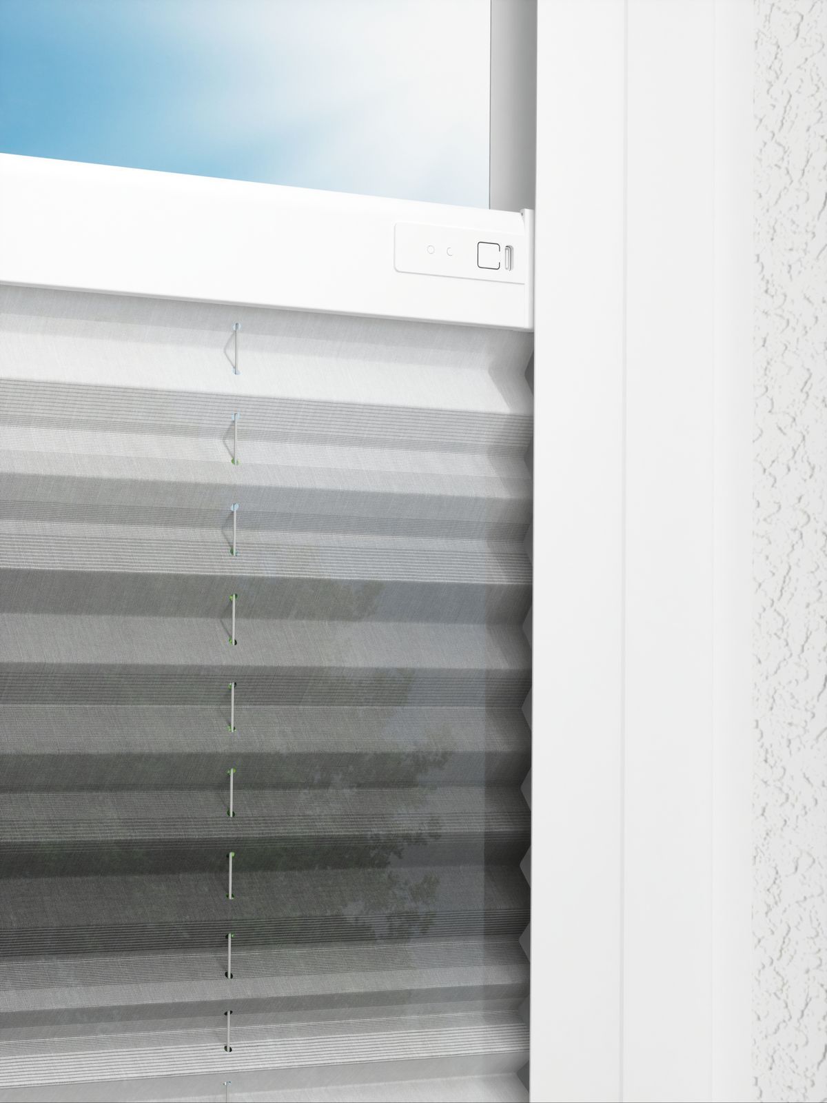 Detailansicht LYSEL HOME Plissee 418A Light Wave