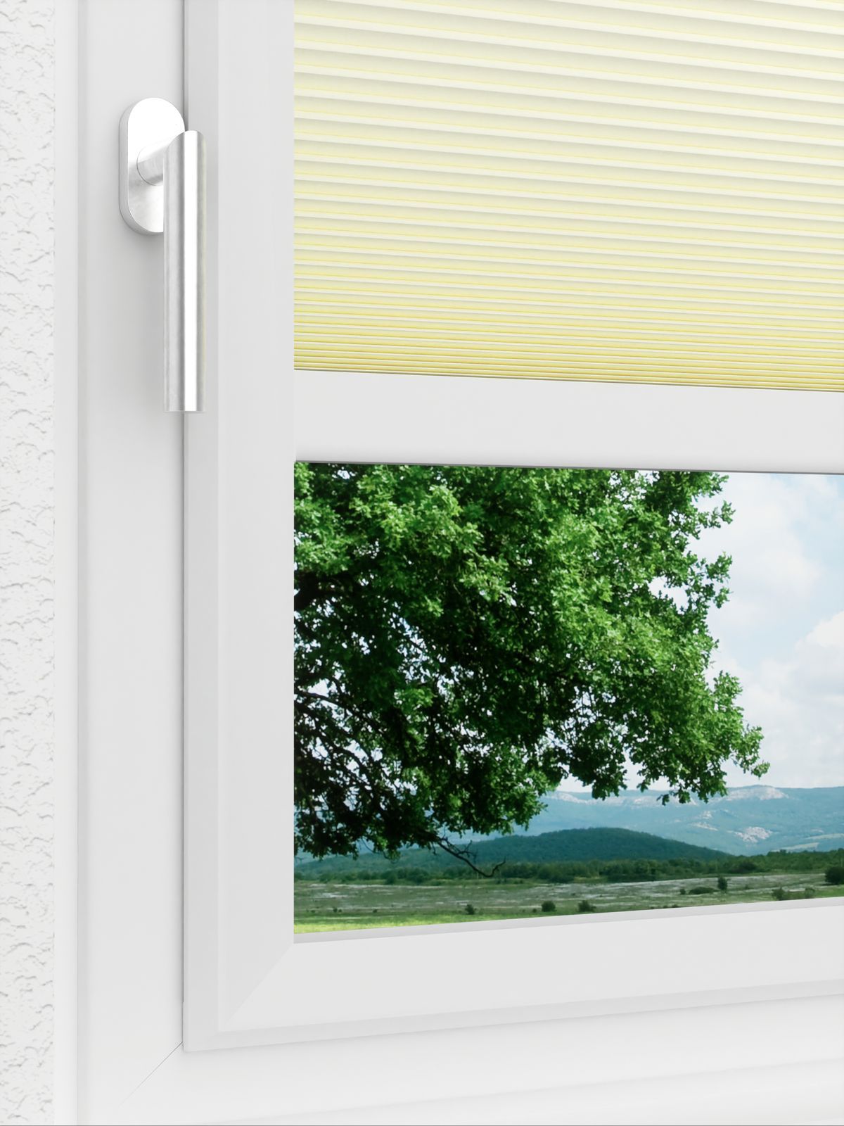 Detailansicht LYSEL HOME Plissee 313A Evelyne Wabe