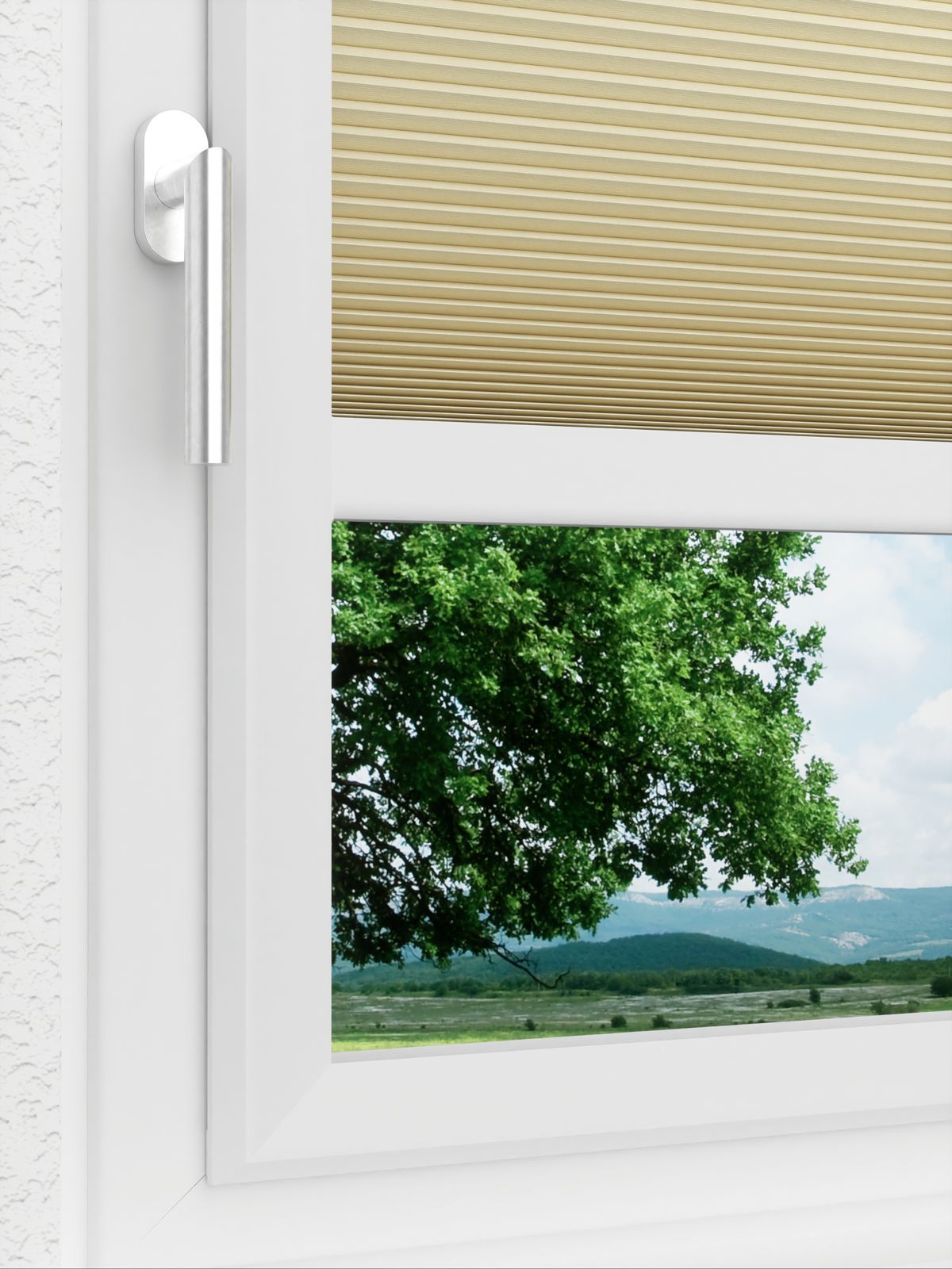 Detailansicht LYSEL HOME Plissee 320A Shadow BO Wabe