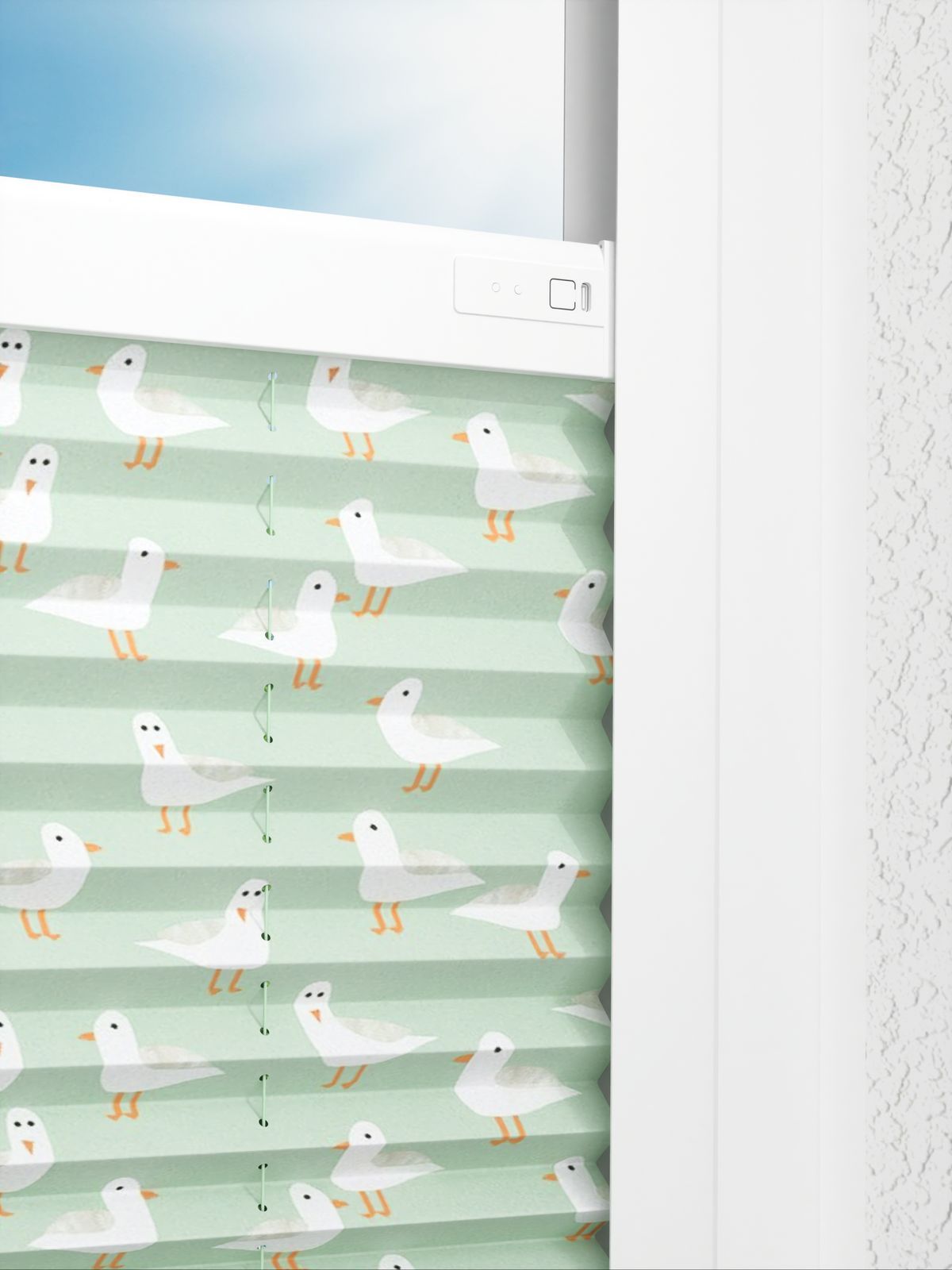 Detailansicht LYSEL HOME Plissee 435A Seagulls