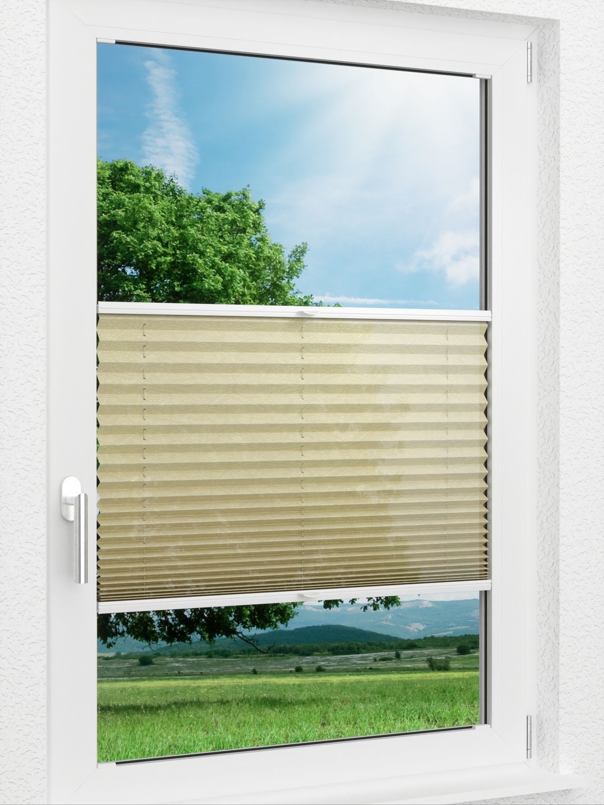 Detailansicht LYSEL HOME Plissee 424A Jute Blop