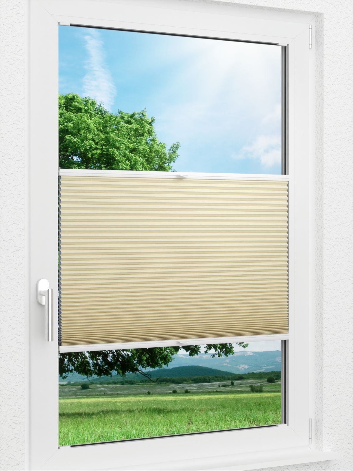 Detailansicht LYSEL HOME Plissee 320A Shadow BO Wabe