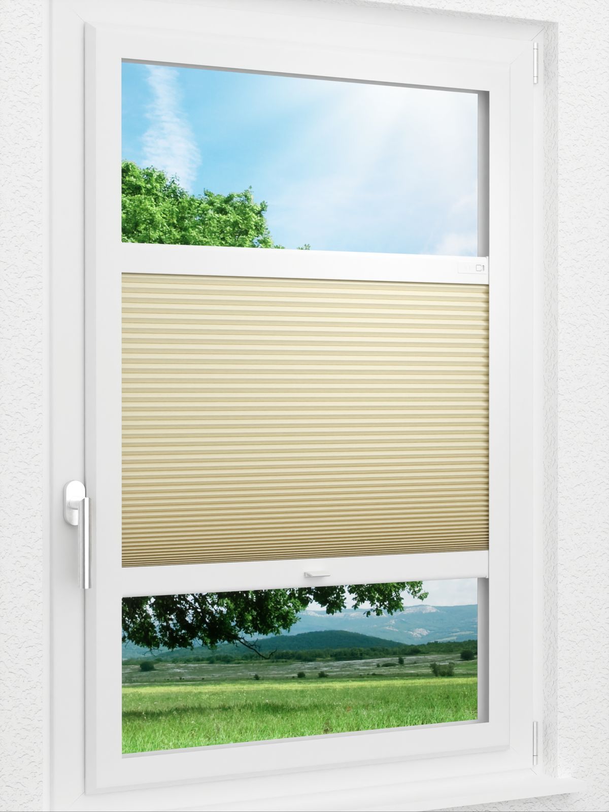 Detailansicht LYSEL HOME Plissee 320A Shadow BO Wabe