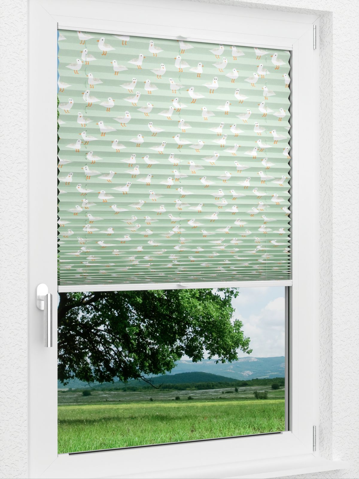 Detailansicht LYSEL HOME Plissee 435A Seagulls