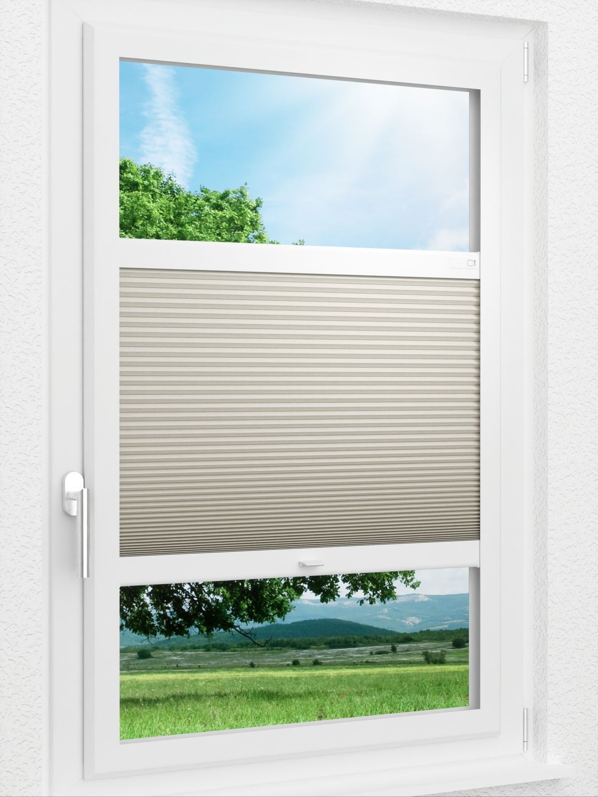 Detailansicht LYSEL HOME Plissee 009A Calluna Wabe