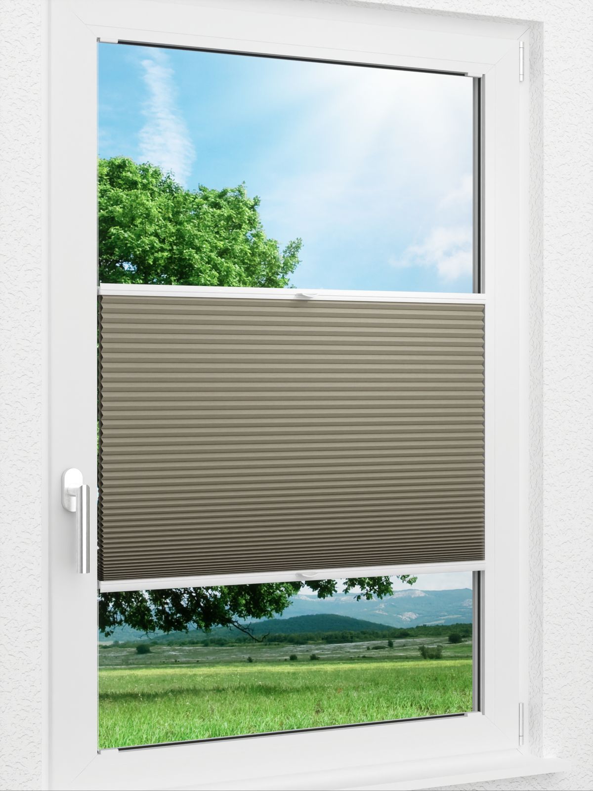 Detailansicht LYSEL HOME Plissee 010A Calluna Wabe