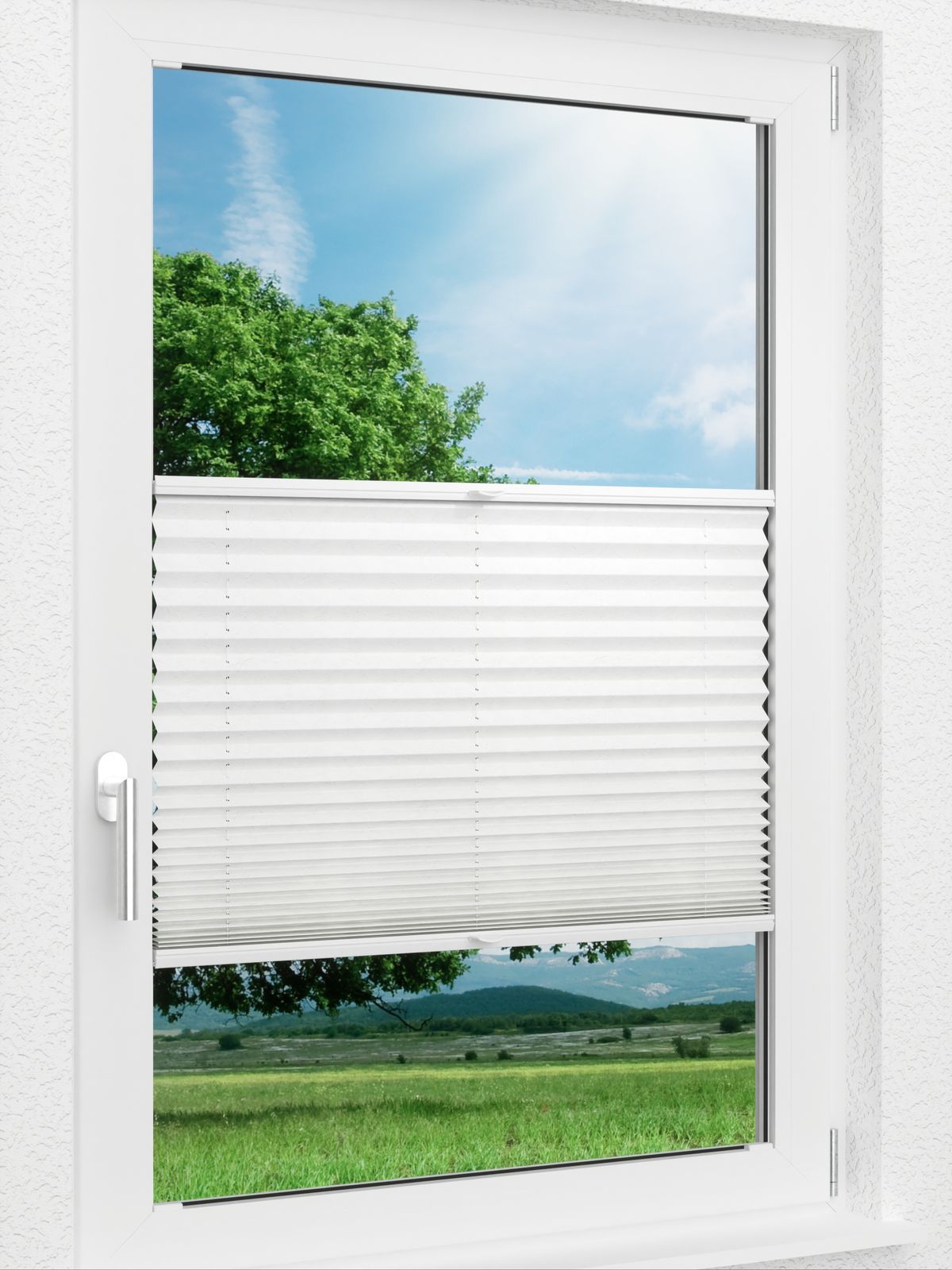 Detailansicht LYSEL HOME Plissee 124B Abelia Pearl