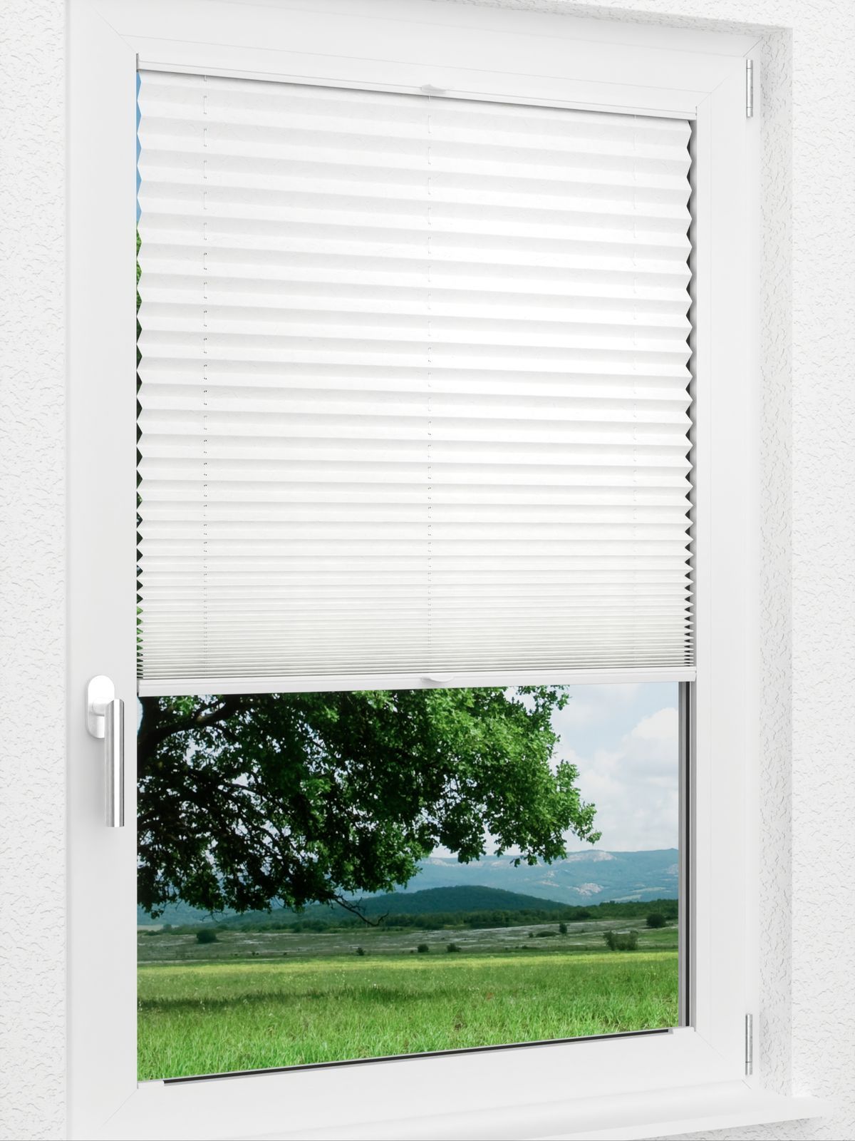 Detailansicht LYSEL HOME Plissee 124B Abelia Pearl