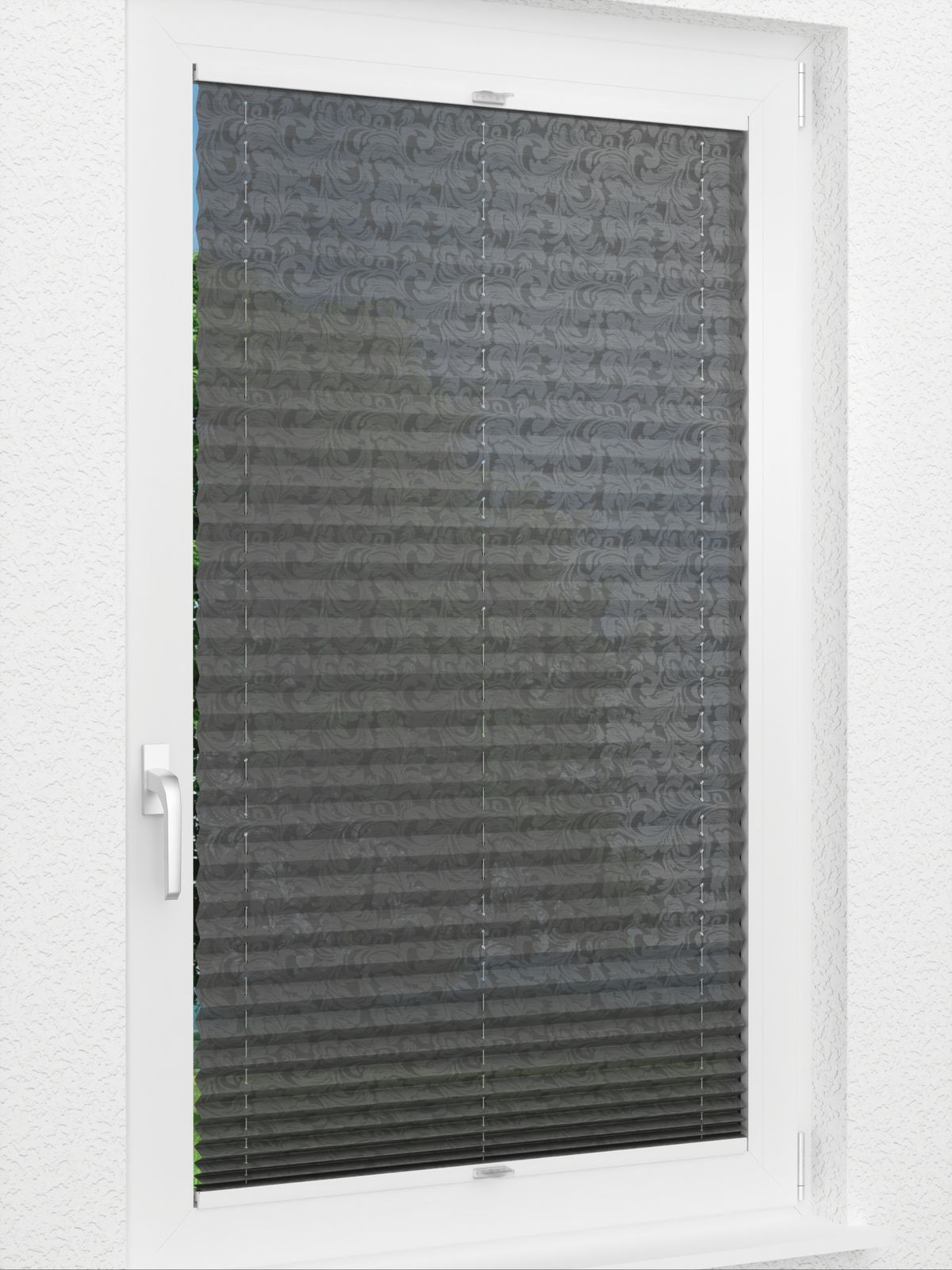 Detailansicht Plissee Fern Gray 5609.5042